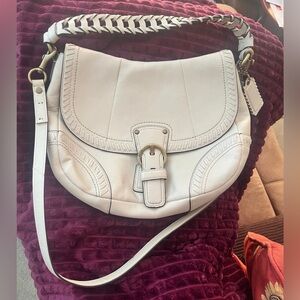 Like new Coach cream leather crossbody bag